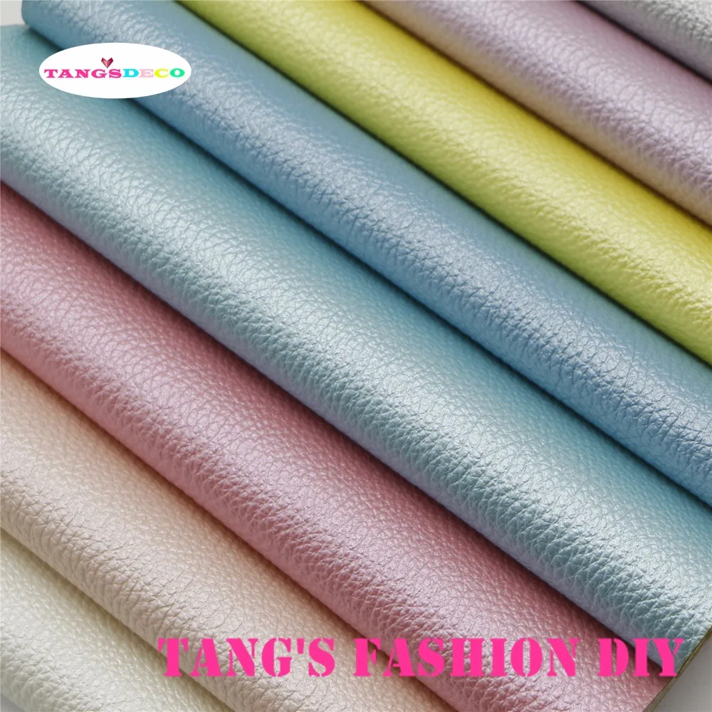 11PCS--High Quality DIY Light Color Pearl Embossed Synthetic Faux PU Leather set