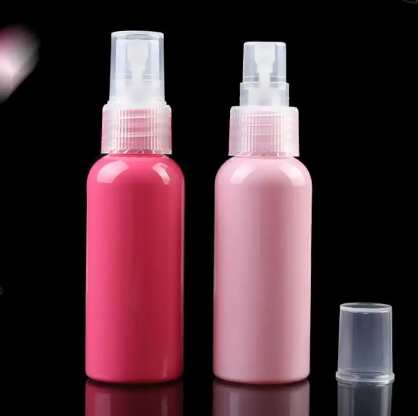 Wholesale 50ml Upscale Quality Candy Color Fine Mist Sprayer Perfume PET Refillable Macaron Bottles