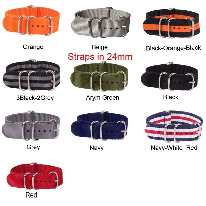 10pcs Wholesale Lot Stripe 16mm 18mm 20mm 22mm 24mm Retro Cheap fabric Nylon Watch Woven Strap Band belt watchbands