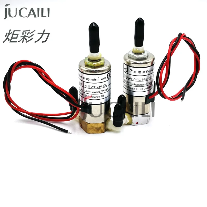 

Jucaili 2pcs Large format printer 3ways electric solenoid valve for crystaljet infiniti phaeton straight head JYY valve