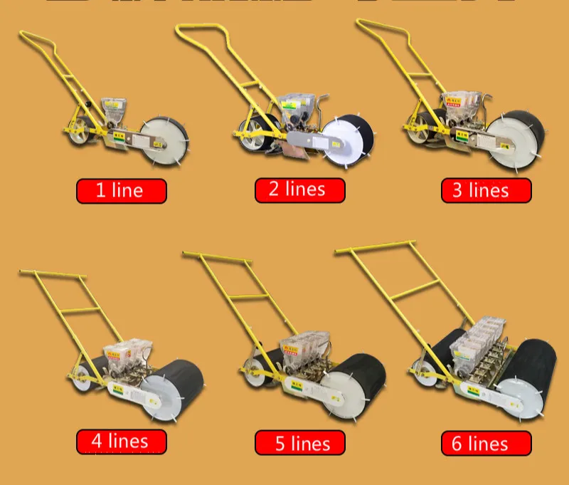 Hand seeder three line Vegetable carrots spinach rape carrot ginseng spinach cabbage spinach wheel machine seed plant tool