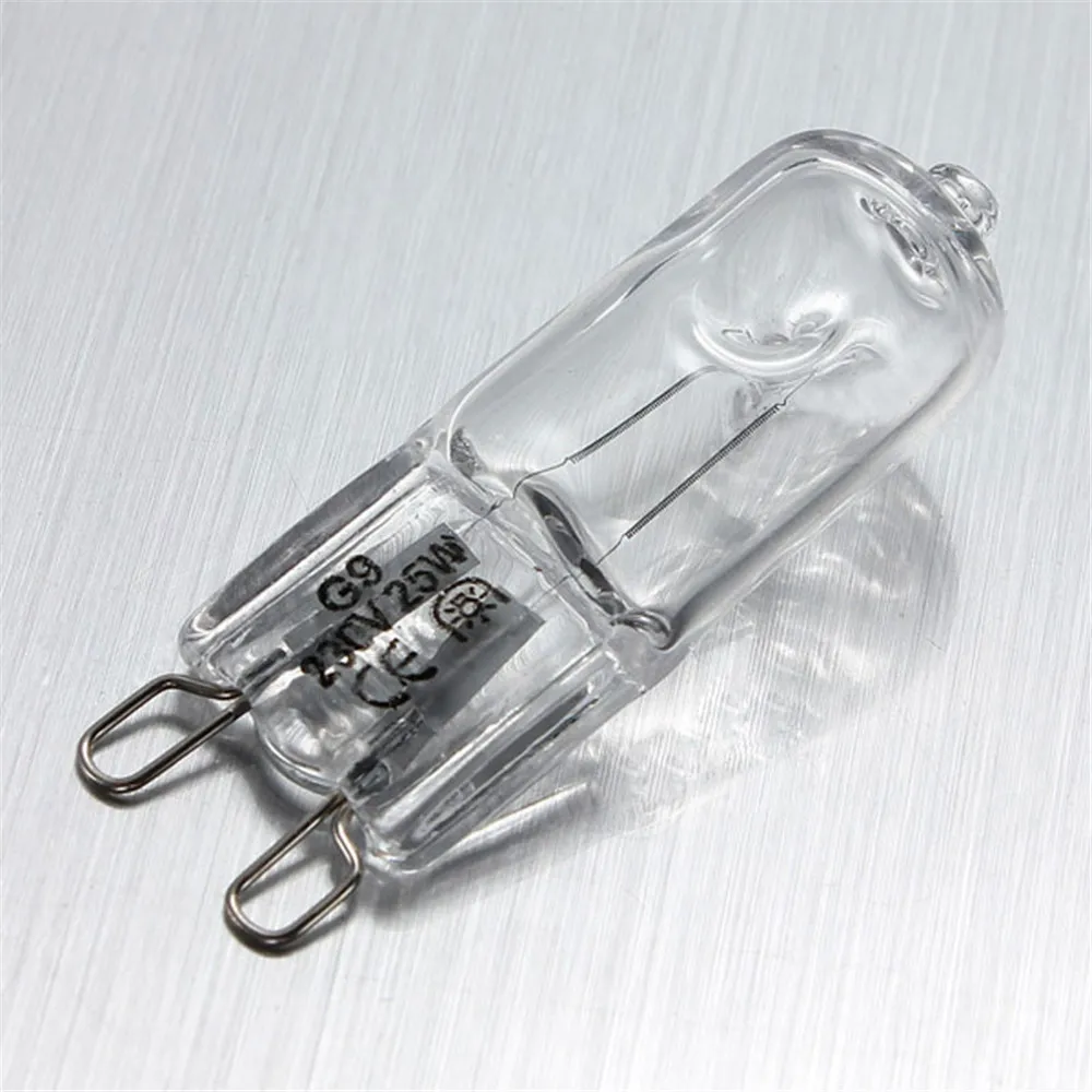 10 stks/partij G9 220-240 V 25 W 40 W 60 W Draagbare Warm Wit Halogeenlamp Licht Lamp 3000-3500 K Globe 230 V Capsule Clear Lampen