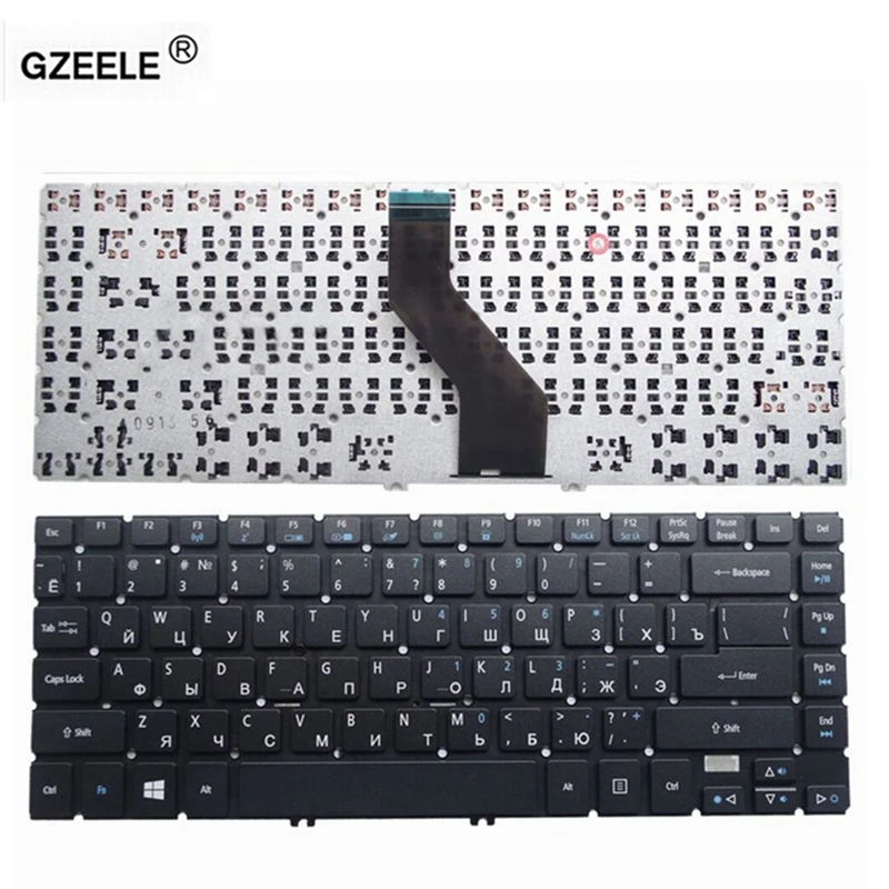 GZEELE russian RU laptop keyboard for ACER Aspire V7-481 V7-481G V7-481P V7-481PG V7-482 V7-482P V7-482PG black