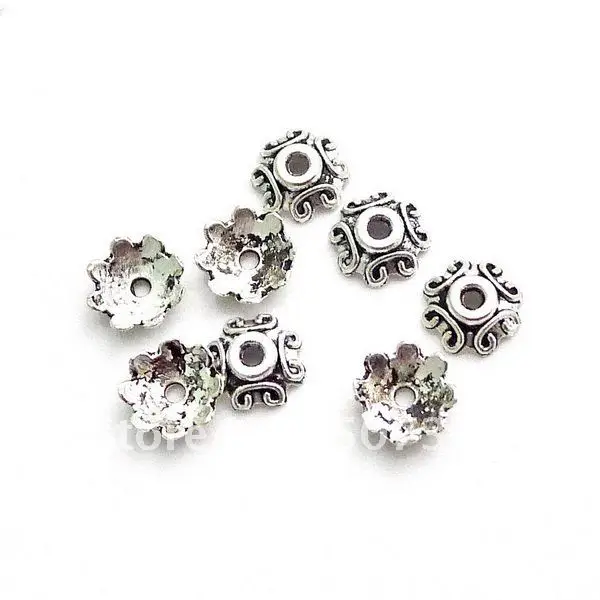 

Free Shipping 7mm old silver colour zinc alloy bead beads cap 1000ps/lot ADS063