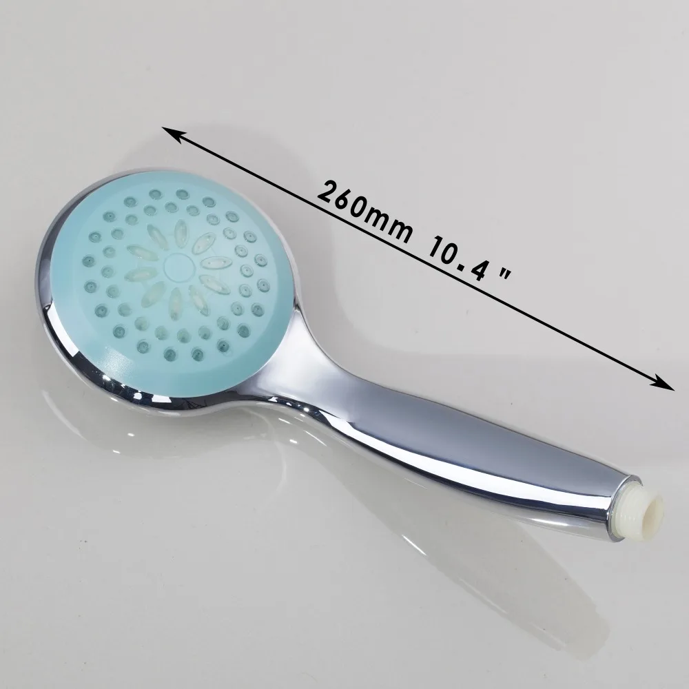 Chuveiro cromado com misturador, 8 polegadas, para banheira, led, chuveiro, ducha, com spray