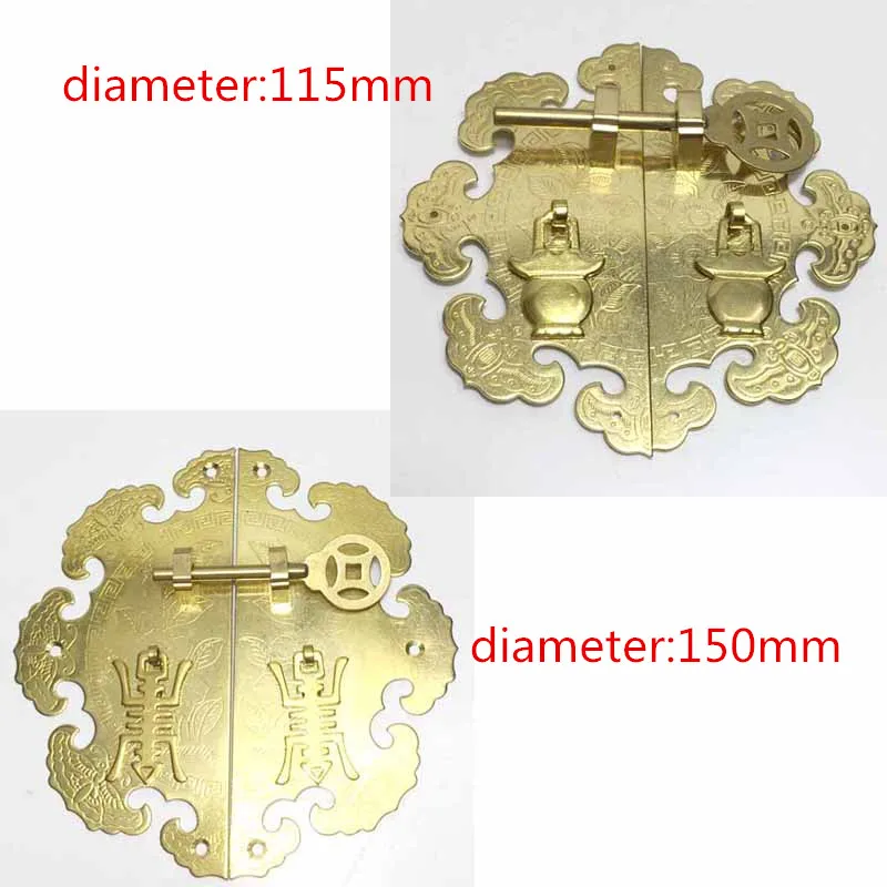 

1 Set Vintage brass furniture handles cabinet pulls lock handle decorative handles for furniture cupboard knobs