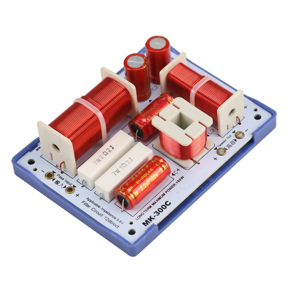 GHXAMP 3 웨이 크로스오버 홈 시어터 책장 스피커 베이스 미드 트위터 분배기, 5-10 인치 스피커용, 180W, 850HZ, 4800HZ, 2 개