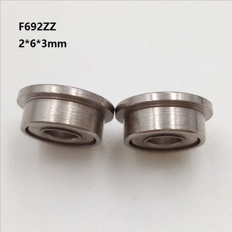 

50pcs/100pcs/500pcs F692ZZ F692 ZZ F692 ZZ 2x6x3mm Full ball flange Deep Groove Ball Bearing Miniature mini 2*6*3mm