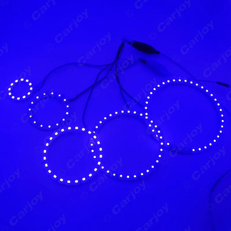 LEEWA 2pcs (pair) 80mm Car Angel Eyes 1210/3528 24SMD LED Headlight Halo Ring Angel Eye Lighting White Red Blue #CA2668