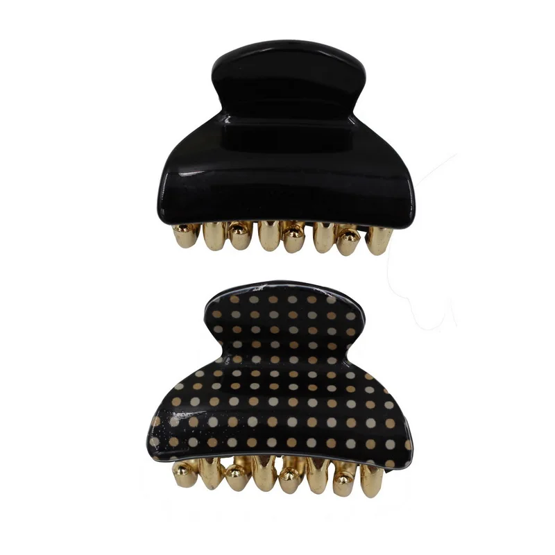 4CM acrilico Bling Bulldog fenicotteri artigli per capelli Clip accessori per capelli per donna Mini fermagli per capelli leggeri finitura lucida 2