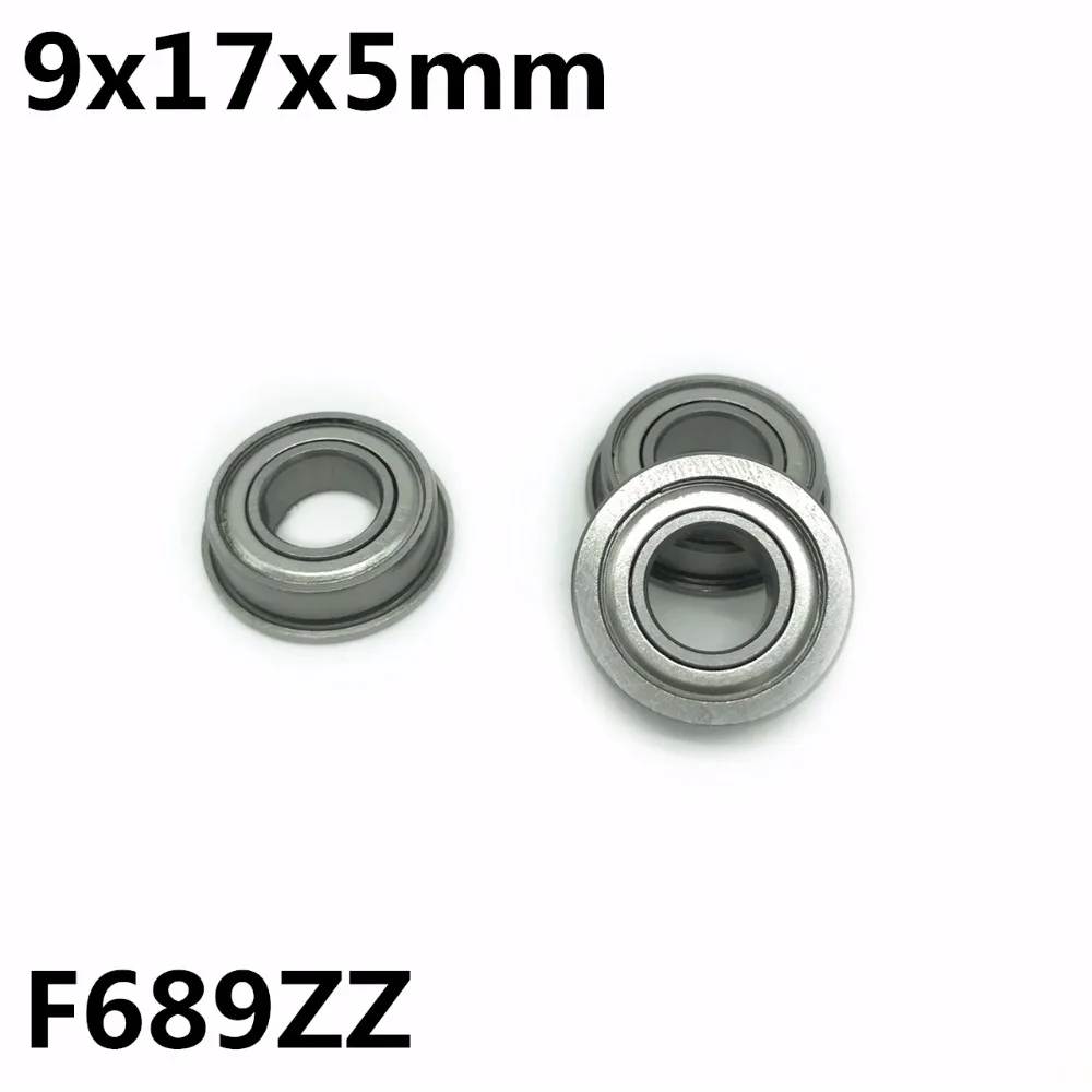 F689ZZ 9x17x5mm Flange bearings Deep Groove Ball Bearing F689