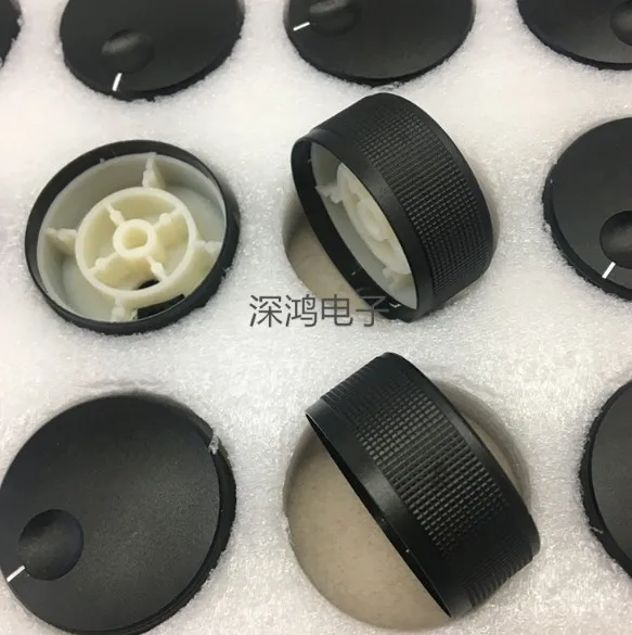 

Original amplifier main volume potentiometer knob cap diameter 45MM high 20MM 45*20mm half axis hole 6MM with indicators index