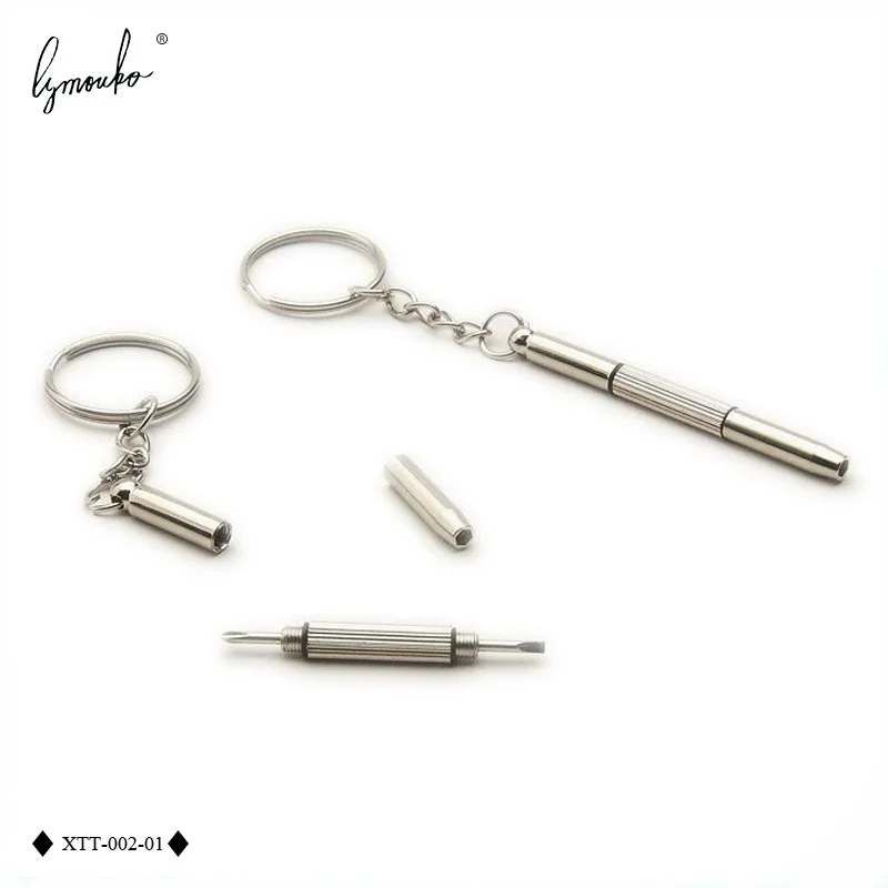 Lymouko 2pcs/Lot Portable Multi-function Glasses 1.7mm Screwdriver for Mini Key Chain Sunglasses Tools Used Watch Accessories