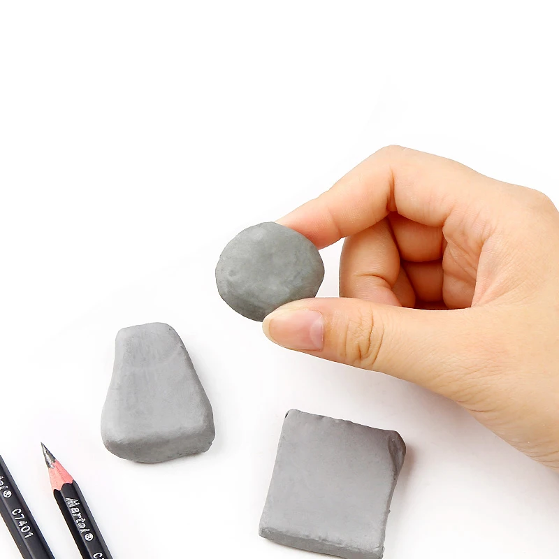 2pcs Plasticity Rubber Soft Eraser Wipe highlight Kneaded Rubber For Art Painting Design Sketch Drawing Stationery