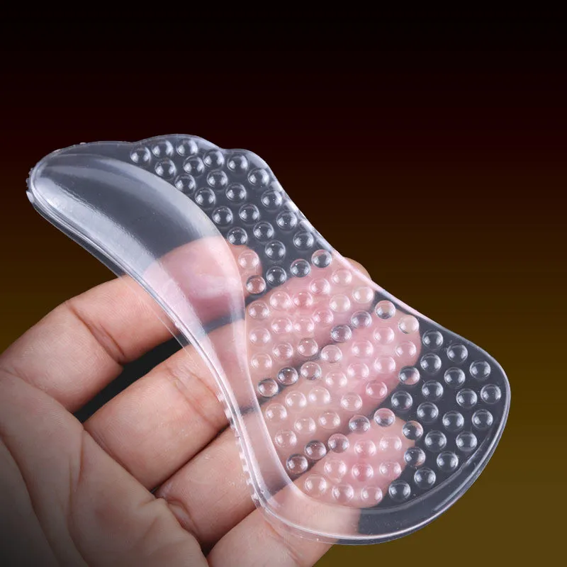 Palmilhas ortopédicas de gel de silicone para pé, palmilhas de suporte de arco de silicone para mulheres, palmilhas de sapato antiderrapantes para alívio de dor, palmilhas de pés baixos