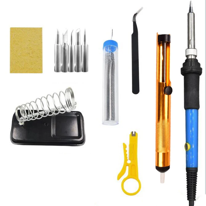 Electric Soldering Irons Welding Soldering Iron Tool With 5pcs Iron Tips Mini Handle Heat Pencil Soldering Iron 60W Tweezers