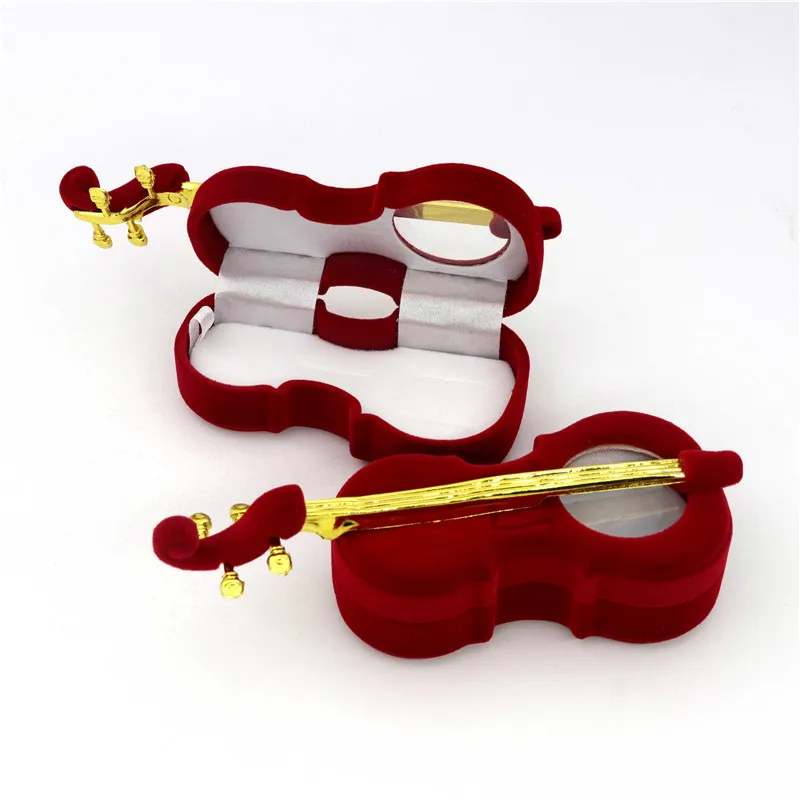 Samt Apfel Klavier Violine Sonnenblume Schmuck Geschenkbox Hochzeit Verlobungsring Box für Halskette Ohrring Armband Verpackung Display – Detail 19