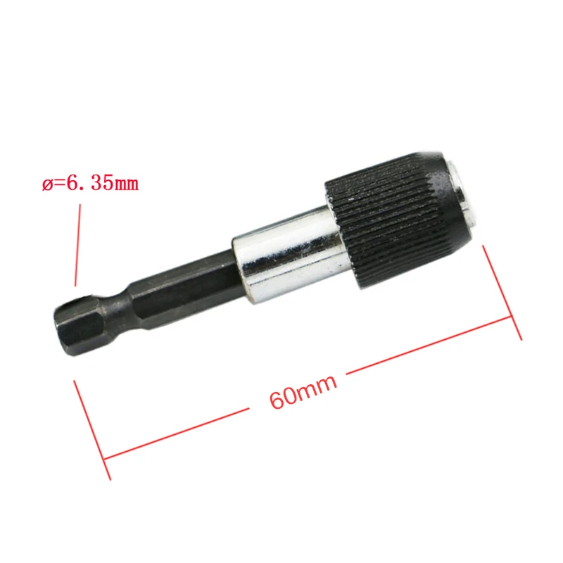 Adaptateur magnétique à changement rapide pour perceuse électrique, porte-embout de tournevis, tige hexagonale 1/4, dégagement, 60mm