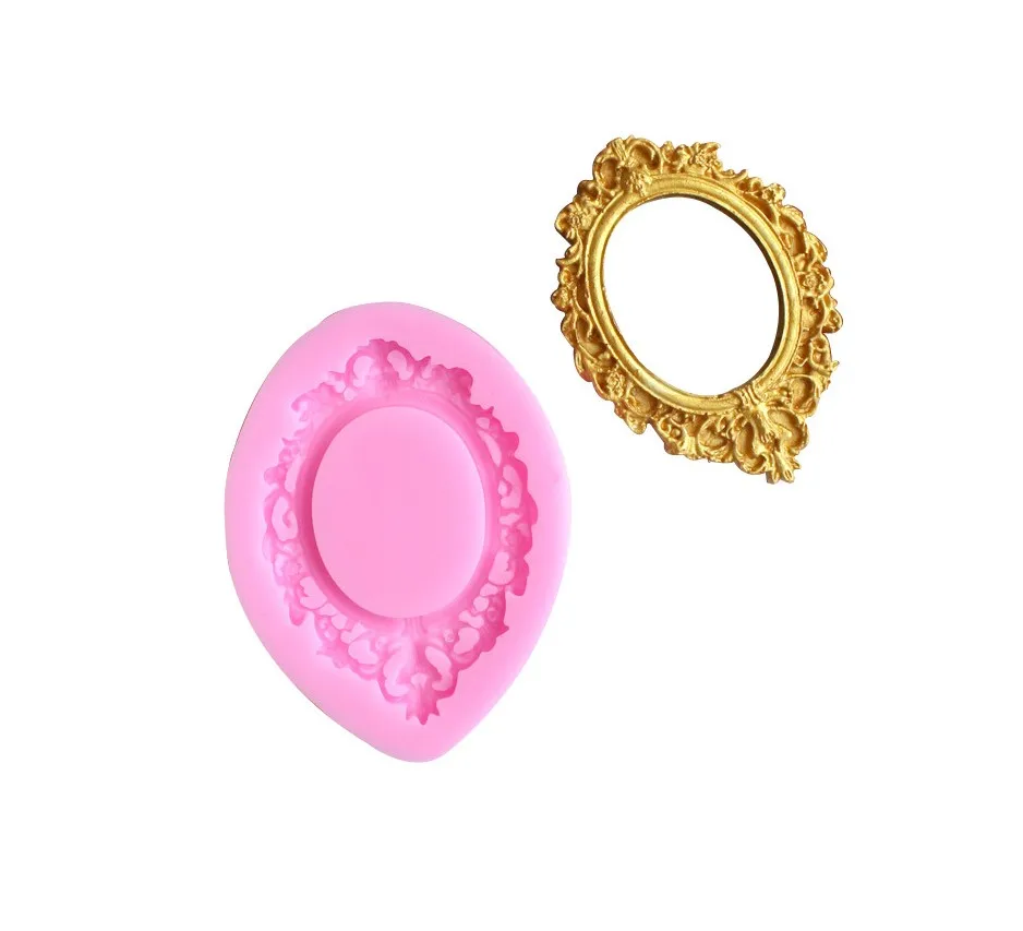 Retro Photo Frame Shape Fondant Cake Silicone Mold DIY Pastry Chocolate Mould Cake Decoration Candy Biscuits Molds Baking Tools