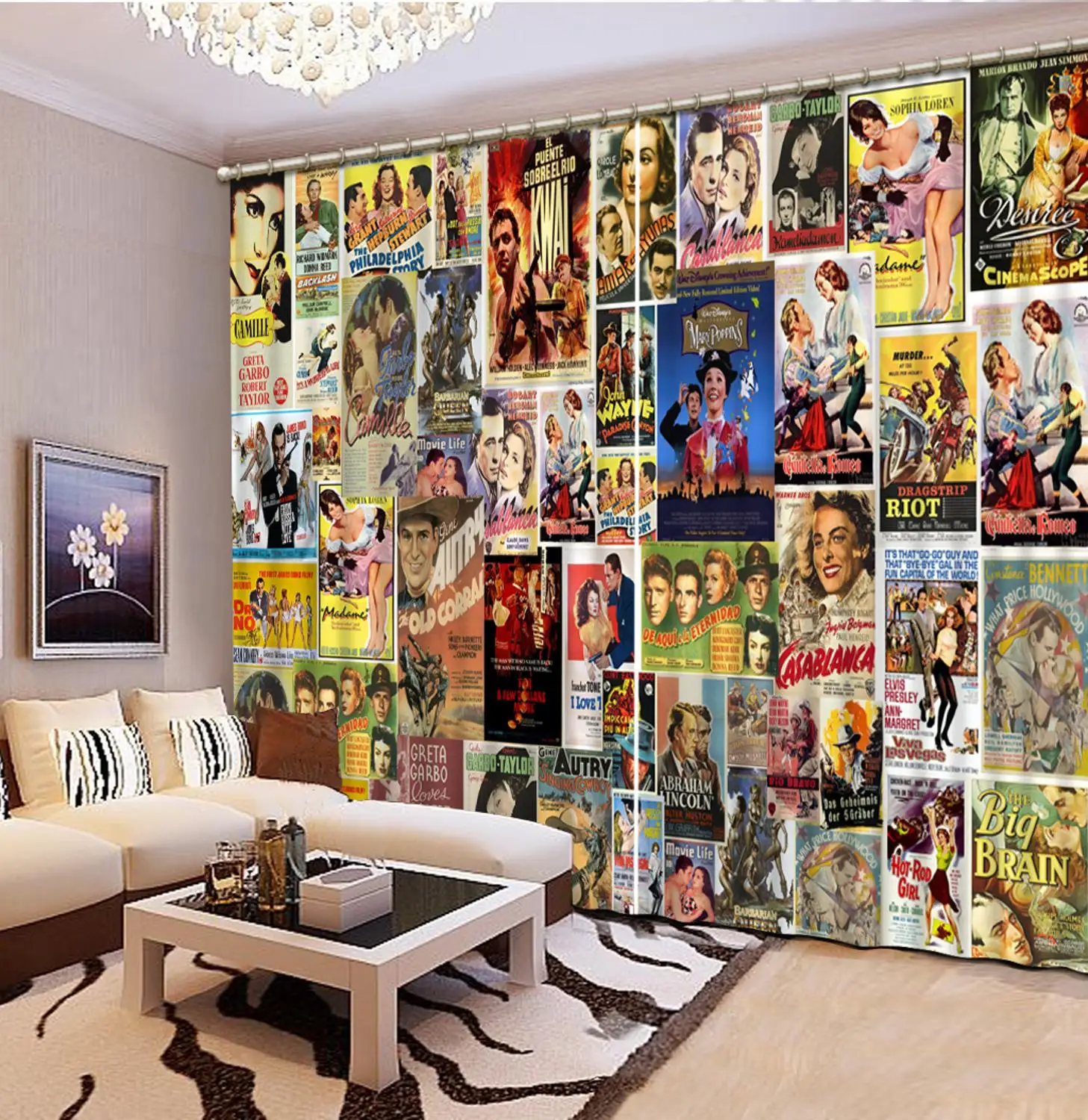 Customize any size Video photo modern curtains for bedroom Living room hotel curtains home decor