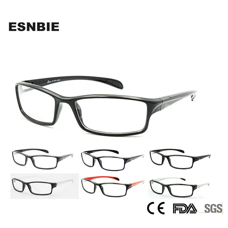 

ESNBIE Men Accessories TR90 Frame 6 Base German Eyeglasses Frames Designer Prescription Computer Glasses Clear Lens