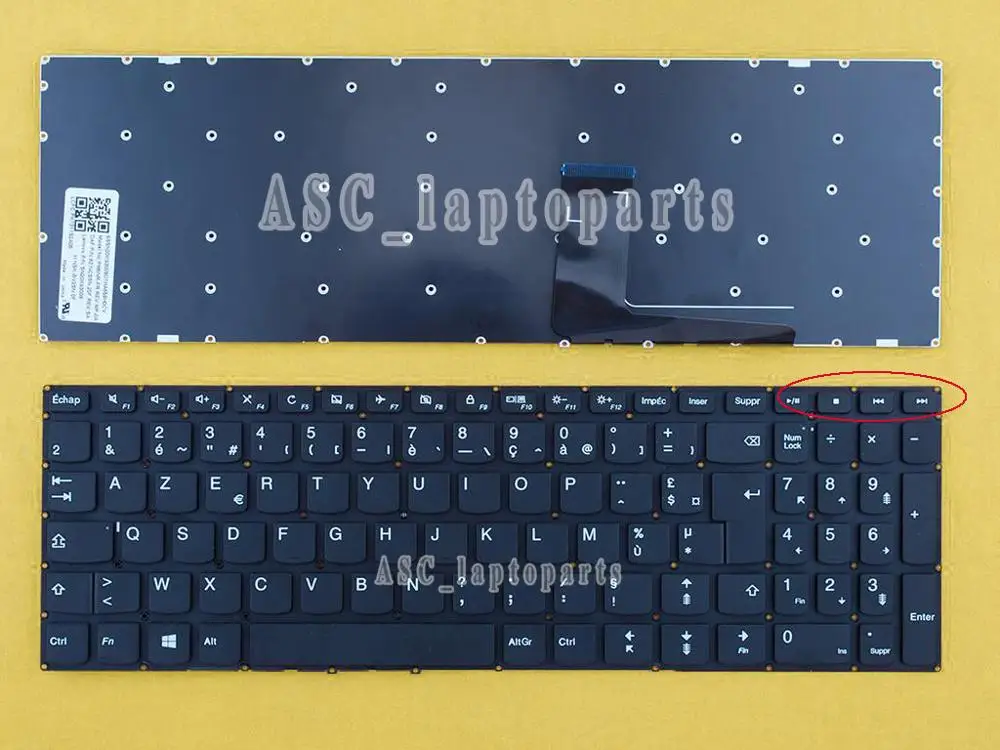 

New FR French Clavier Keyboard For Lenovo IdeaPad 310-15ABR 310-15IAP 310-15ISK 310-15IKB Lapotp Black Without Frame