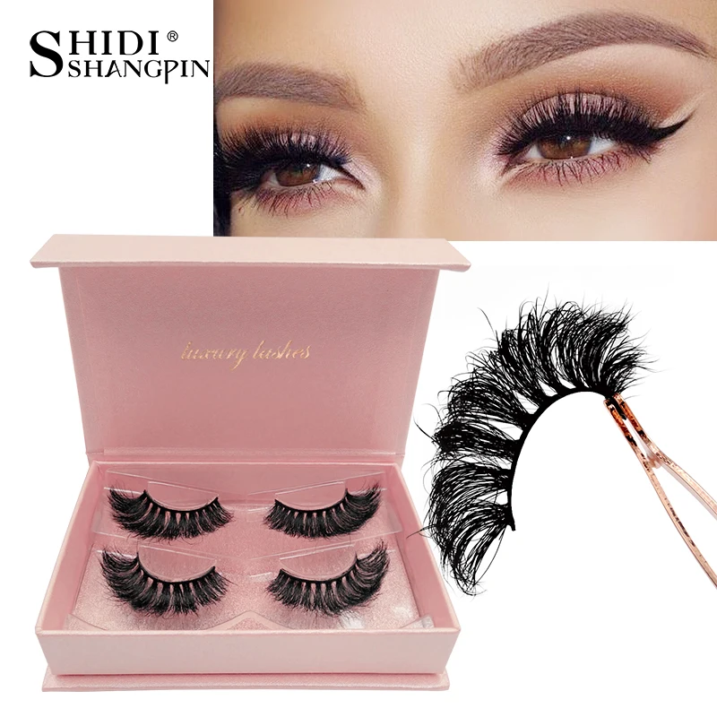 SHIDISHANGPIN 3d ciglia visone ciglia visone naturale lungo cilios fatto a mano ciglia finte naturali soffici ciglia finte lusso #802