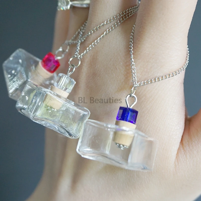 100pcs/lot 1.5ML Mini Square Empty Glass Perfume Bottle Small Sample Portable Parfume Bottles Easy Taking