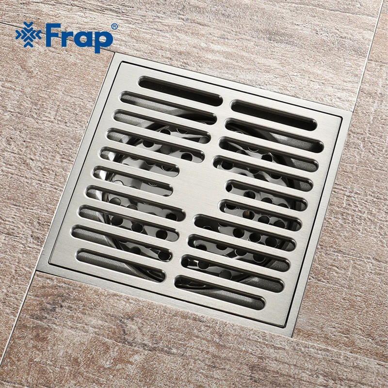 

Frap Bathroom drain Brass Square Shower room Floor Drain Trap Waste Grate With Hair Strainer anti smelly drains 10cm*10cm Y38108