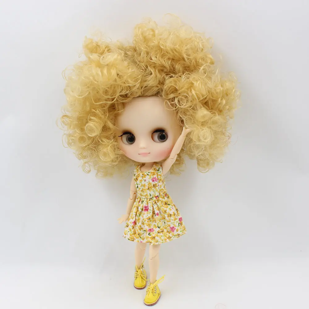 ICY DBS Middie Blyth doll Series No.QE330 Gold curly hair Matte face 1/8 bjd