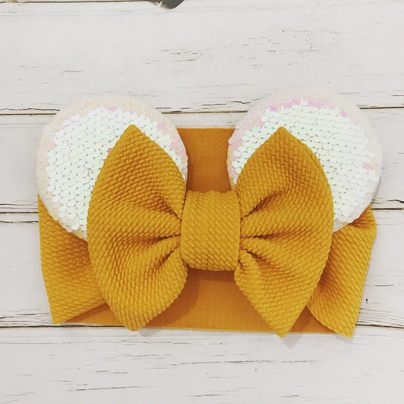 Baby Headband Minnie Ears Baby Headbands for Girls Baby Girl Headbands Newborn with Bows Bandeau Bebe Fille Baby Turban Headband