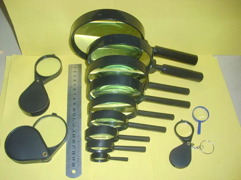 Magnifier Handheld 40MM 60MM Plastic Frame Read Instrument Tool Magnifying Glass for Old People Student