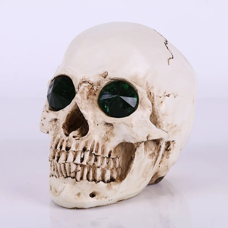 Medical Lecture Model Simulation 1:1 Human Skull Terrorist Resin Skulls Ghost Cranium Skull Heads Crossbones Skulls Halloween