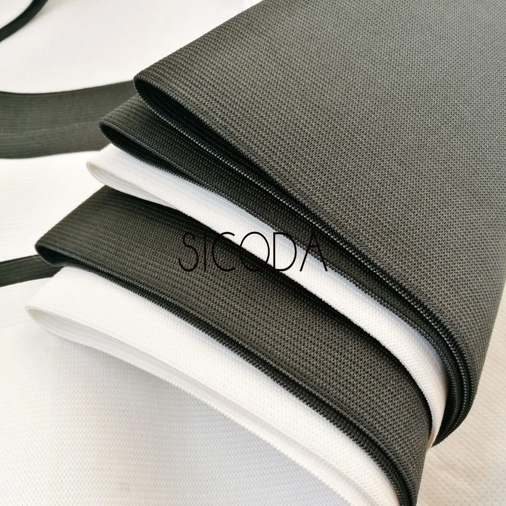 SICODA 5-25cm wide white/black DIY sewing elastic tapes Crochet belt elastic rubber band Corset belt making