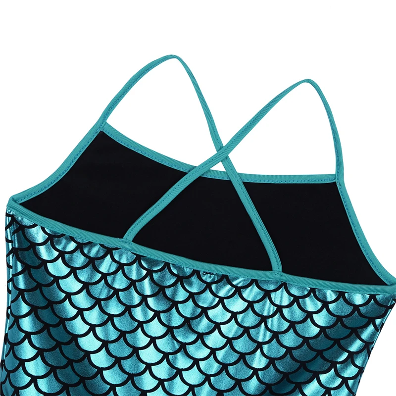 YiZYiF-vestido con purpurina para niñas, Traje de Ballet con estampado de escamas, leotardo de gimnasia, tutú de Ballet, para baile
