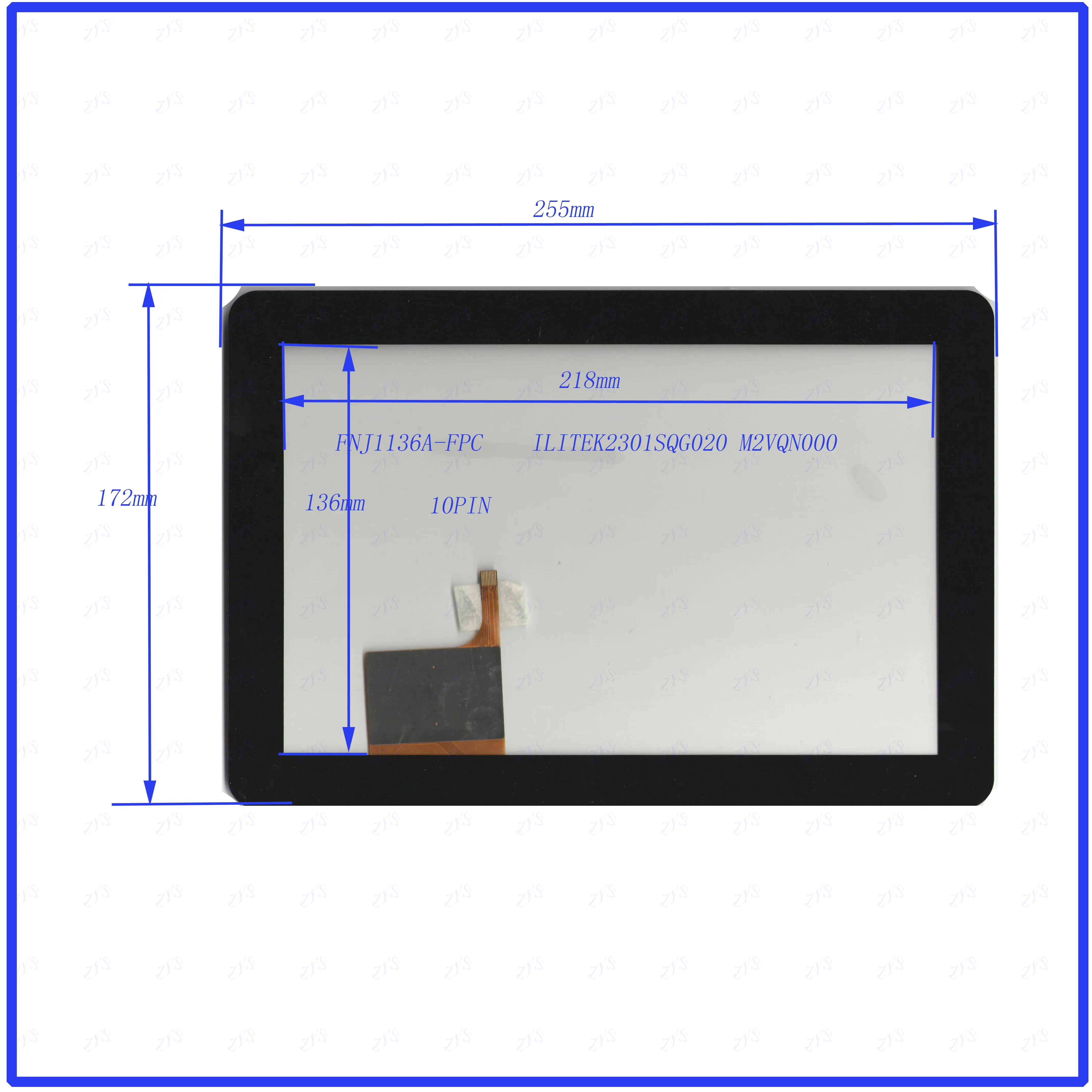 

ZhiYuSun Freeshipping FNJ1136A 255*172mm 10.1inch Capacitive screen