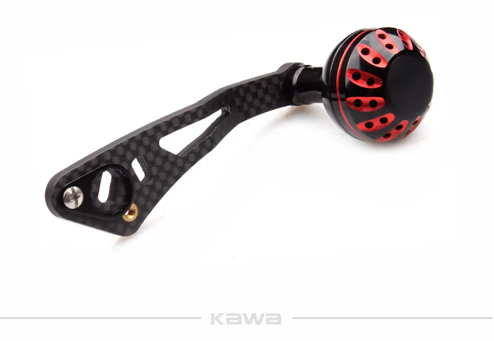 KAWA Neuer Angelrollen-Griff aus Kohlefaser, geeignet für S-, D- und A-Baitcasting-Rollen, Lochgrößen 8x5mm und 7*4mm zusammen. – Detail 6