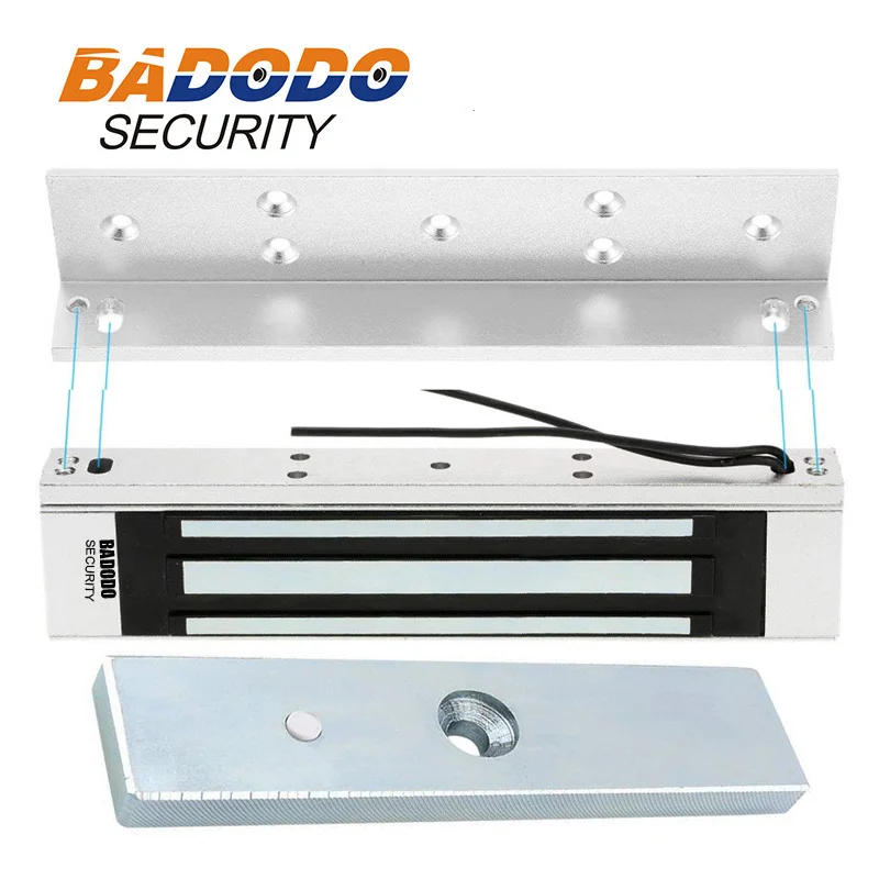 Badodo Access Control System 180KG 350LB Single Door 12V Electric Magnetic / Electromagnetic Lock with L bracket