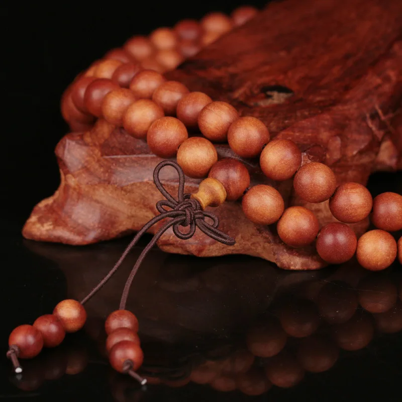 6mm Natural Sandalwood Buddhist Buddha Meditation 8MM 108 beads Wood Prayer Bead Mala Bracelet Women Men Jewelry