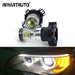 2pcs PY24W 100w LED Bulbs Front Tail Turn Signal White Amber For BMW 328i 335i M3 X3 X5 X6 Z4 For Audi A4 Quattro Q5 Ect