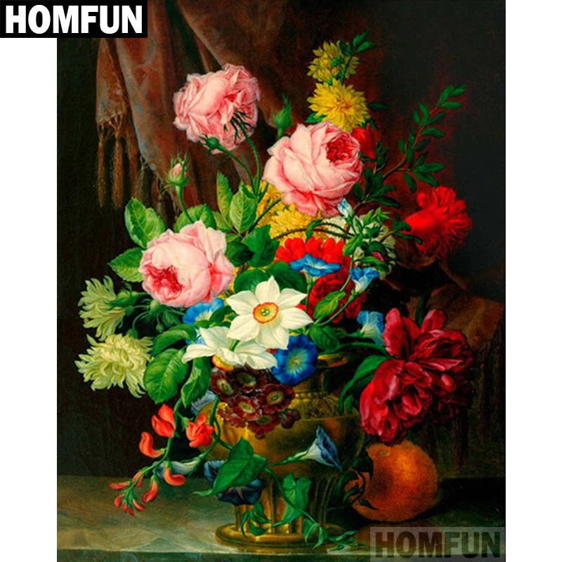 HOMFUN Full Square/Round Drill 5D DIY Diamond Painting 