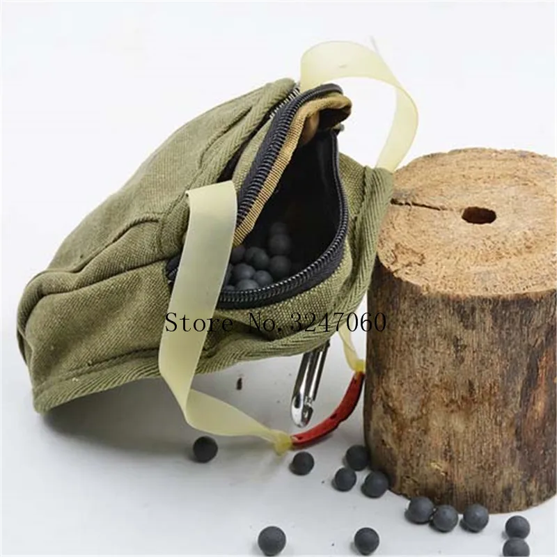 NEW 1pcs Slingshot fine Material canvas bags Balls Bag Case Pouch Holster Sling Shot Hunting Sports slingshot Accessories