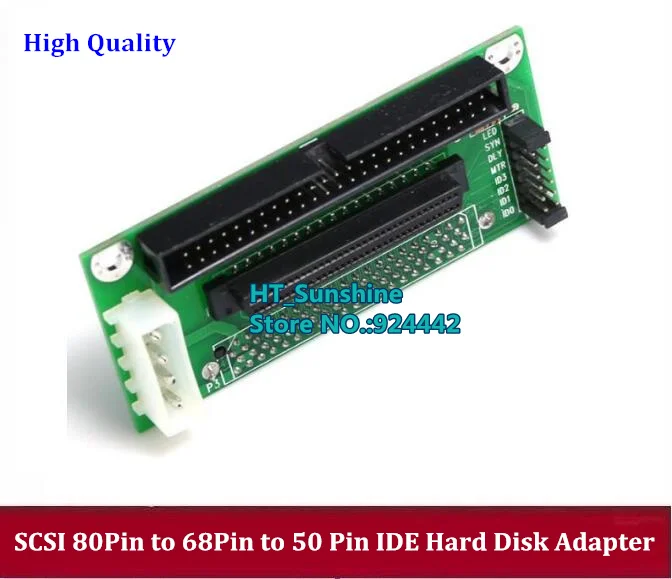 Wholesale SCSI SCA 80 Pin to 68 Pin to 50 Pin IDE Hard Disk Adapter Converter Card Module Board Card For Hard Disk 1pcs/lot