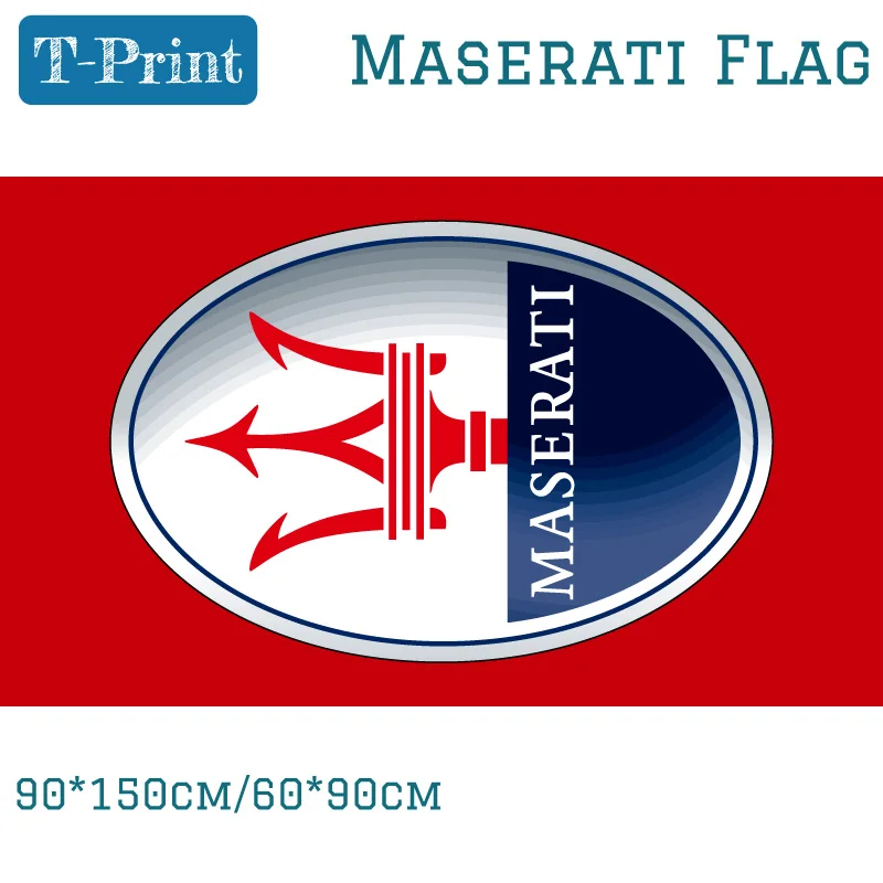

90*150 см, 60*90 см, полиэстер, Maserati, Красный Автомобильный флаг для использования на открытом воздухе, для фотографий, цифровой печати