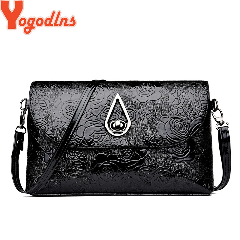 Yogodlns Luxury Handbags Women Bag Designer Flower Embossed Shoulder Bag Envelope Bag Ladies Flap Crossbody Bag Lady Purse bolso