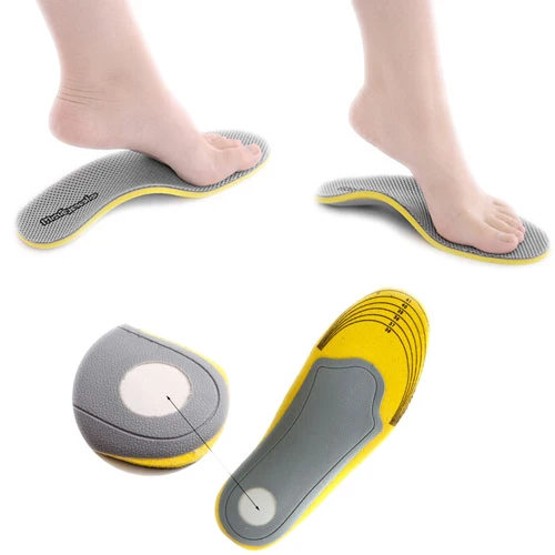 1 pair 3D premium women men comfortable shoes orthotic insoles inserts high arch support pad