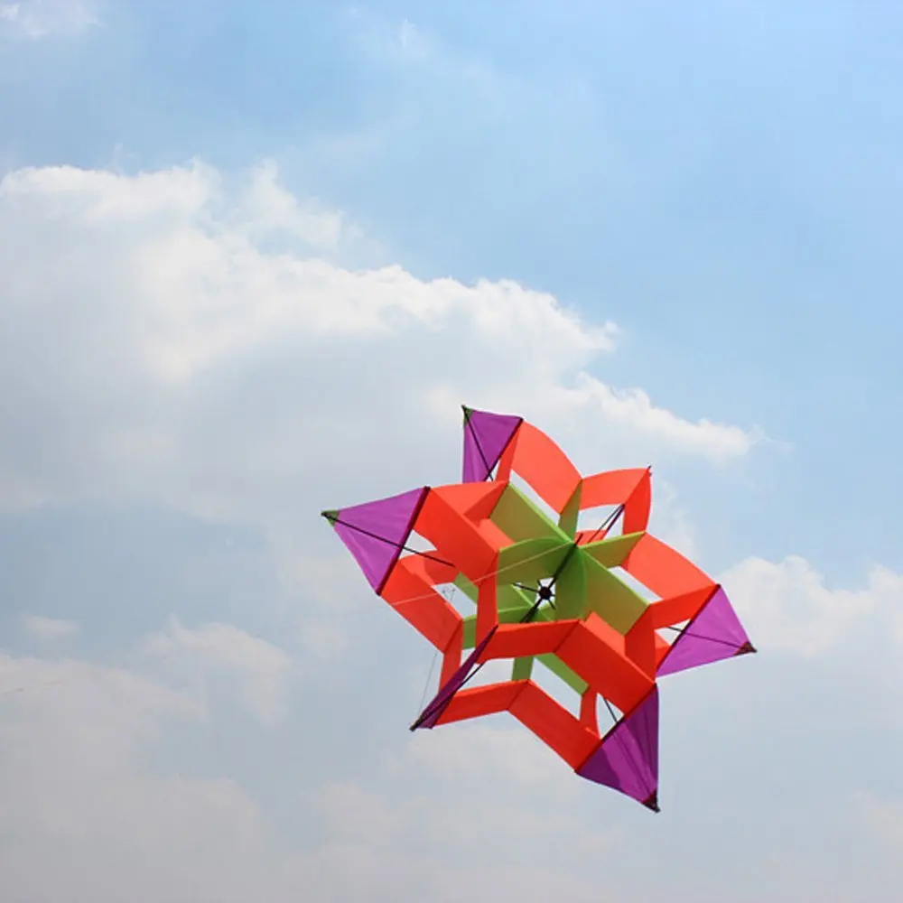 New Arrive New Style 3D Flower Kite With Handle & Line Good Flying