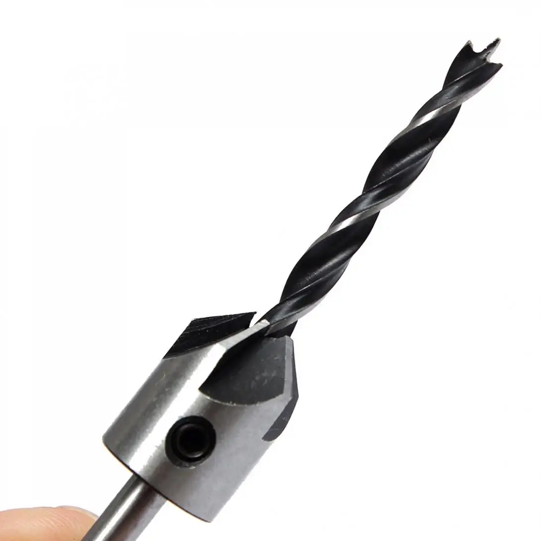 مثقاب فولاذية عالية السرعة + مفتاح ربط ، HSS pentry ، Countersink ، 3 صفيحة نجارة