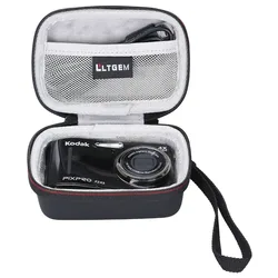 Ltgem estojo rígido de eva para câmera digital, para kodak pixpro zoom fz43 16 mp, bolsa de armazenamento de transporte para viagem