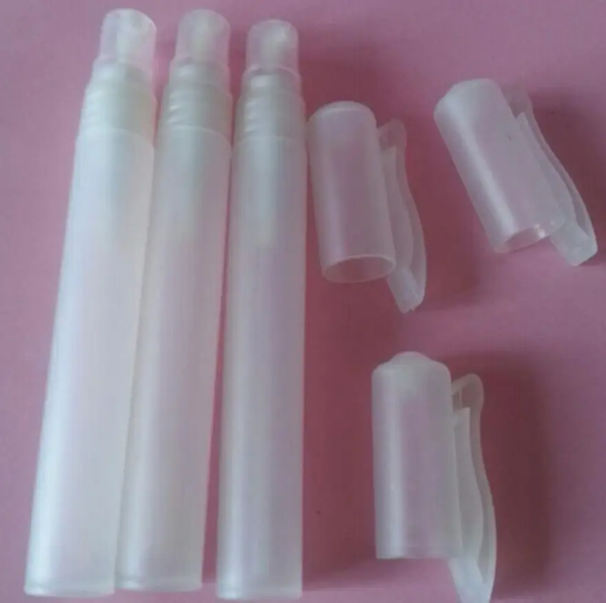 Wholesale 8ml Small Clear Plastic Perfume Pen Refillable Spray Bottles Empty Cosmetic Sample Containers